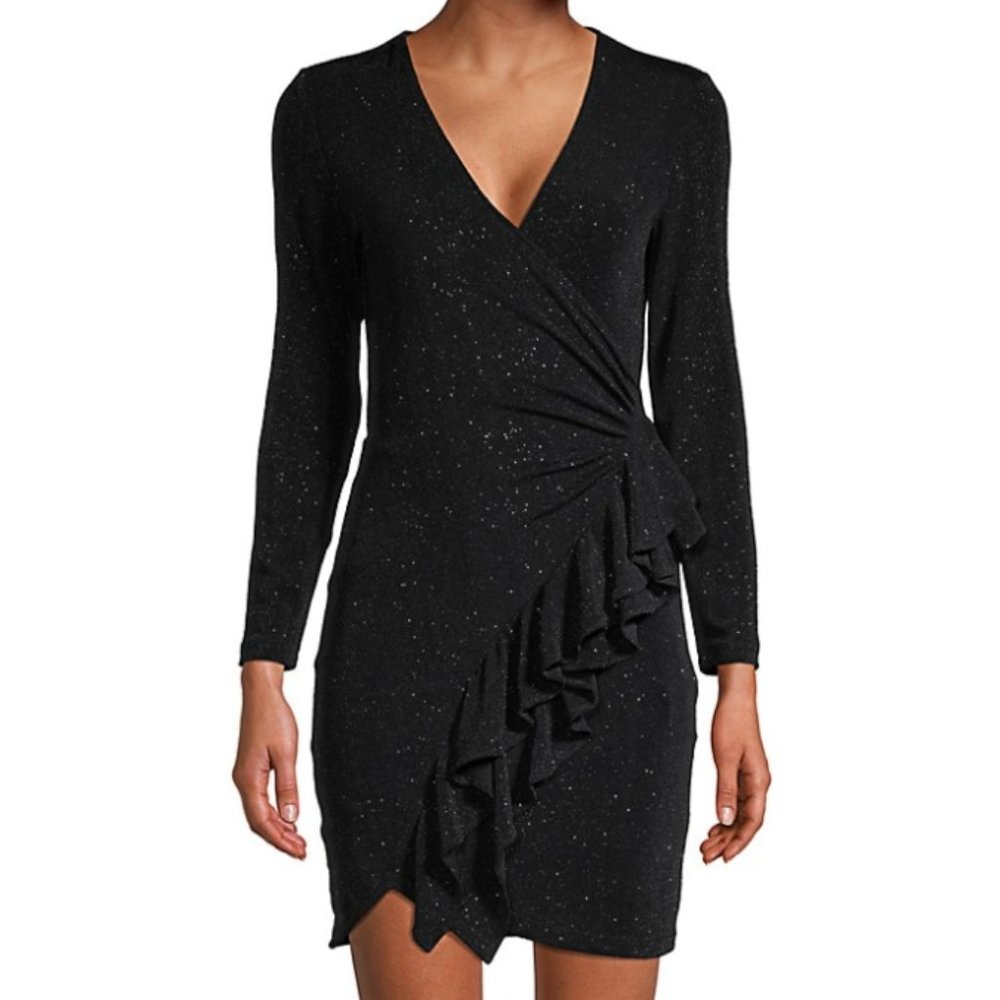 IRO Shimmer Ruffle Bodycon Dress